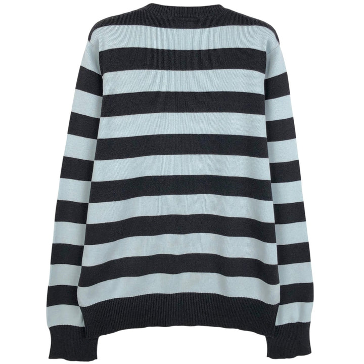 Carhartt Border Pattern Cotton Knit Sweater, Women's Size S (approx.) cotton Blue type light blue Vintage Second Hand