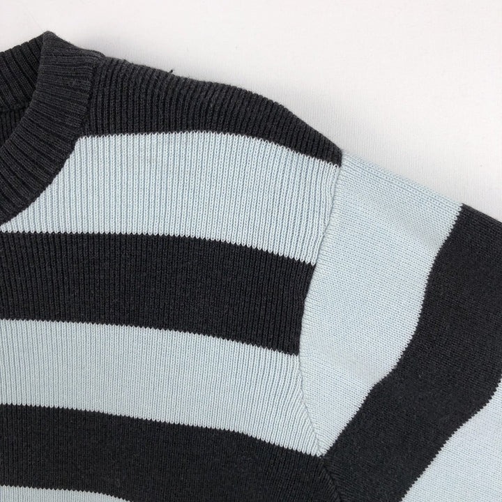 Carhartt Border Pattern Cotton Knit Sweater, Women's Size S (approx.) cotton Blue type light blue Vintage Second Hand