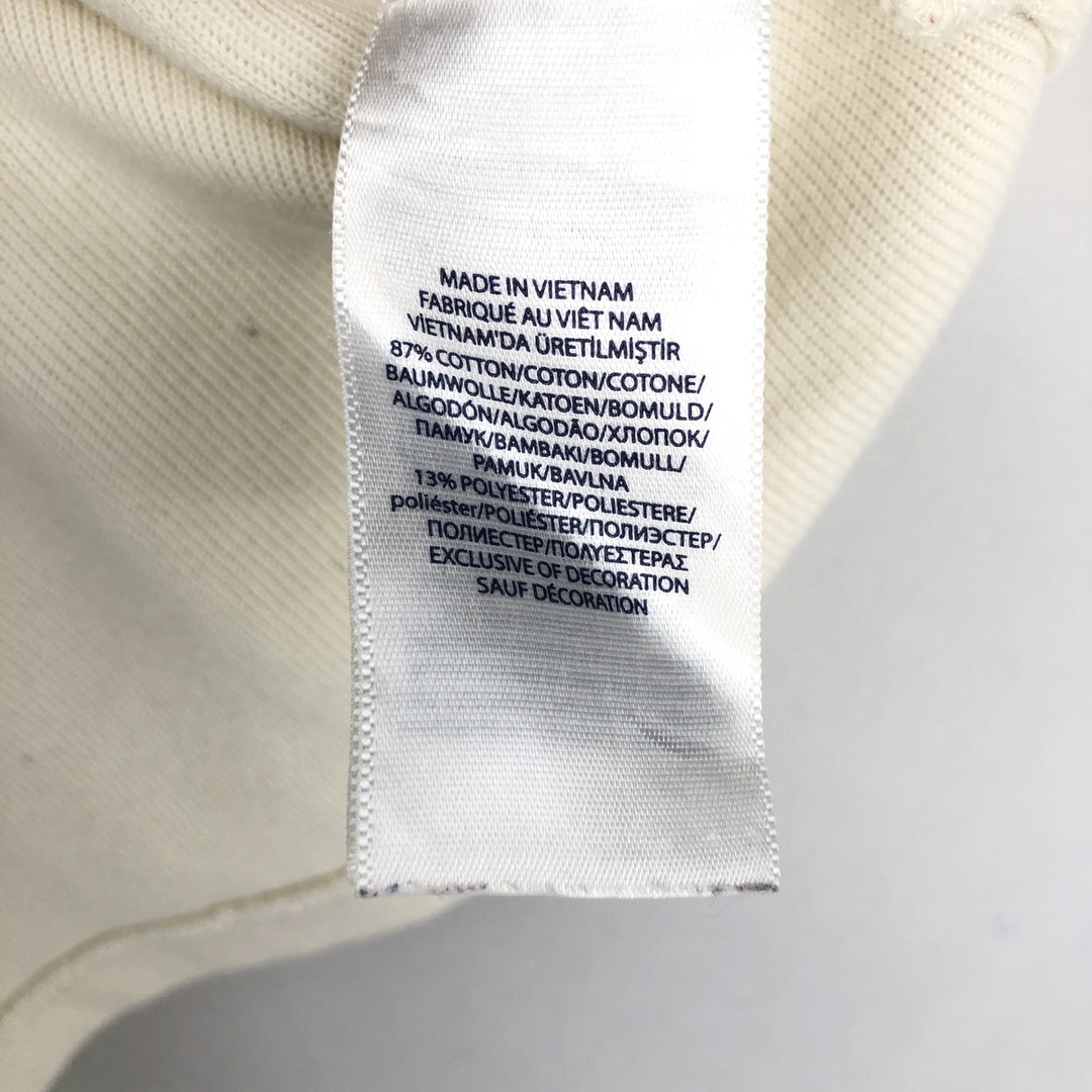 Ralph Lauren POLO RALPH LAUREN Cotton Knit Half-Zip Sweater, Women's Size M cotton ivory Vintage Second Hand