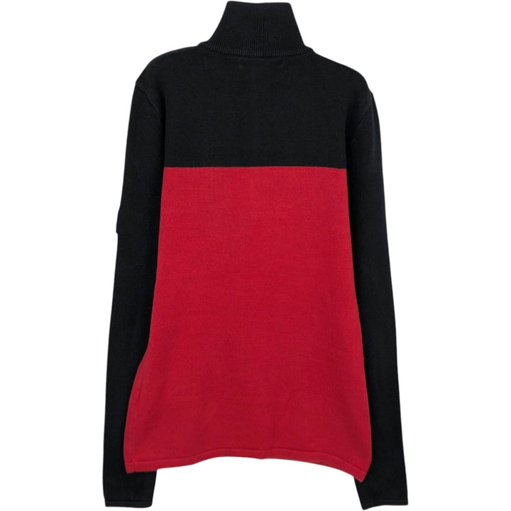 Ralph Lauren cotton knit half-zip sweater, women's size XS (approx.) cotton black type Vintage Second Hand