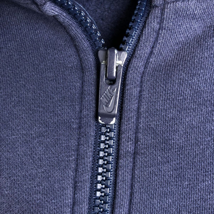 Nike Sweat Full Zip Hoodie, Men's Size S cotton navy blue type Vintage Second Hand