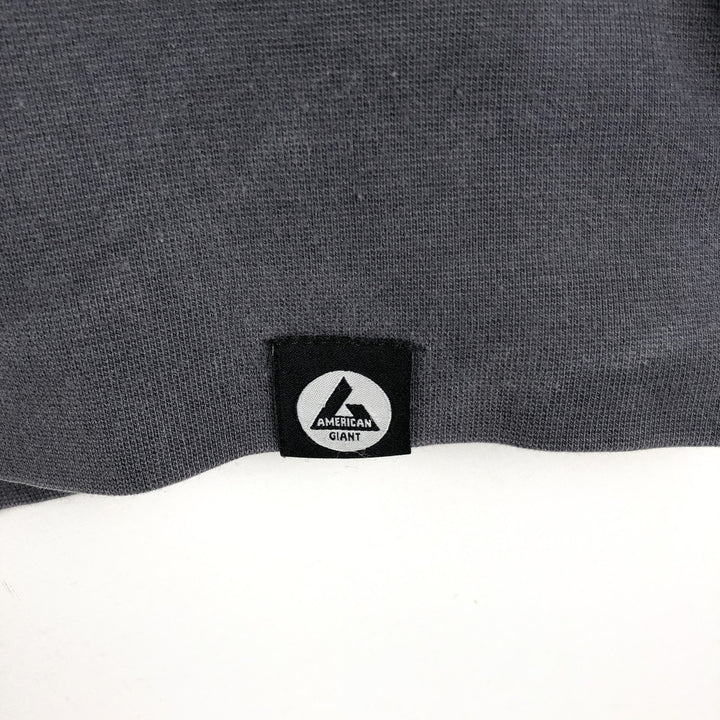 AMERICAN GIANT Full-Zip Sweatshirt, Made in USA, Men's Size L (approx.) cotton Charcoal Vintage Second Hand