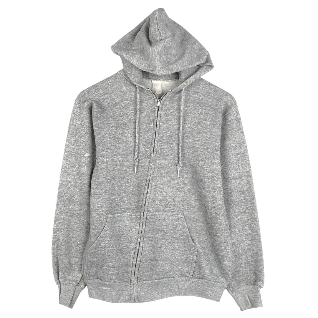 80'S TULTEX Full-Zip Sweatshirt, Made in USA, Women's Size M (Equivalent), Vintage acrylic gray type Vintage Second Hand