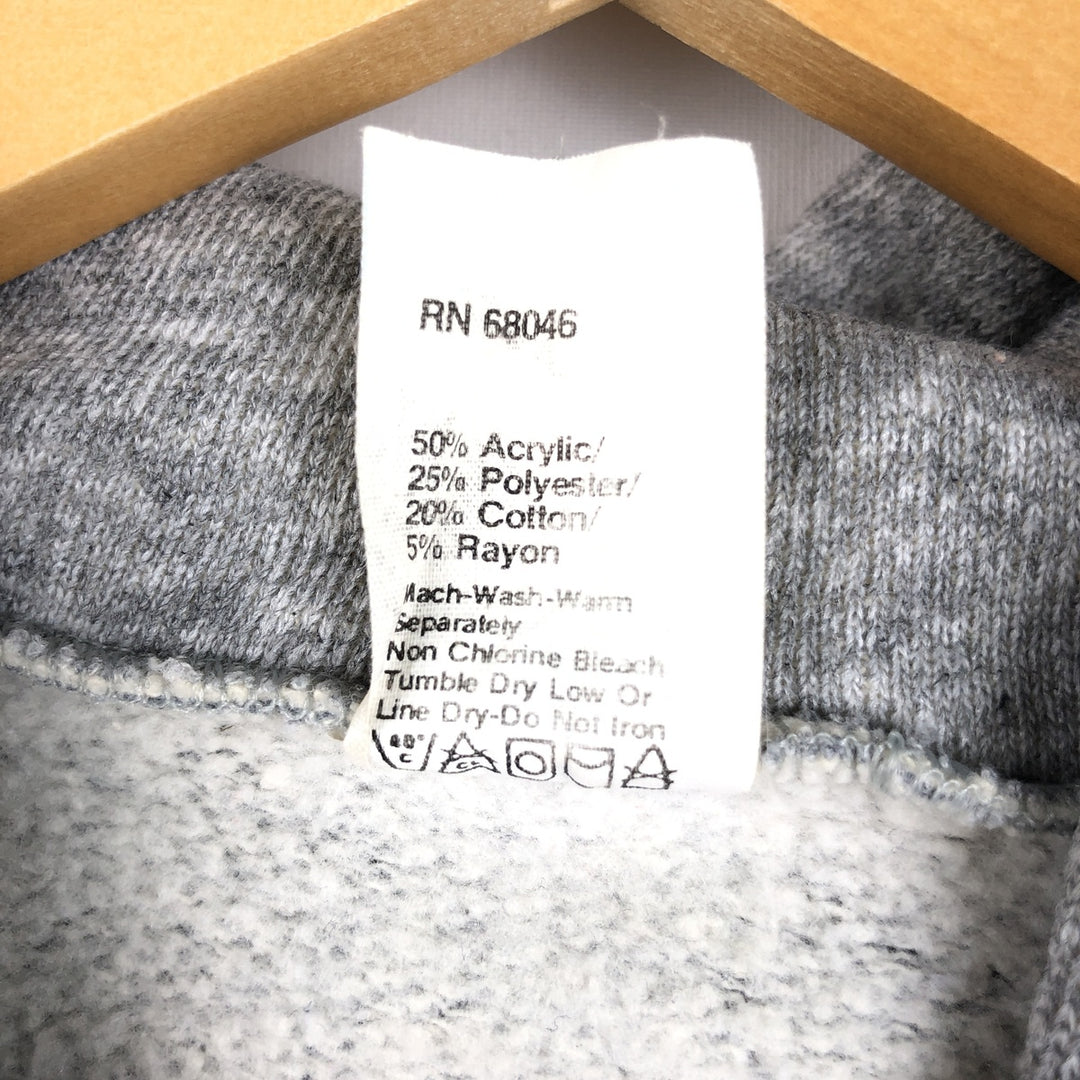80'S TULTEX Full-Zip Sweatshirt, Made in USA, Women's Size M (Equivalent), Vintage acrylic gray type Vintage Second Hand