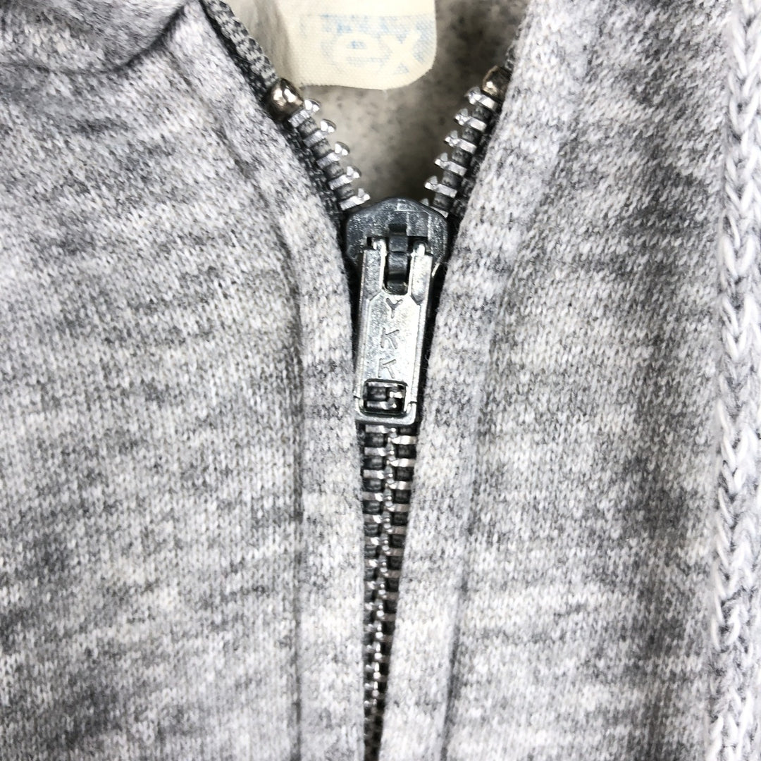 80'S TULTEX Full-Zip Sweatshirt, Made in USA, Women's Size M (Equivalent), Vintage acrylic gray type Vintage Second Hand