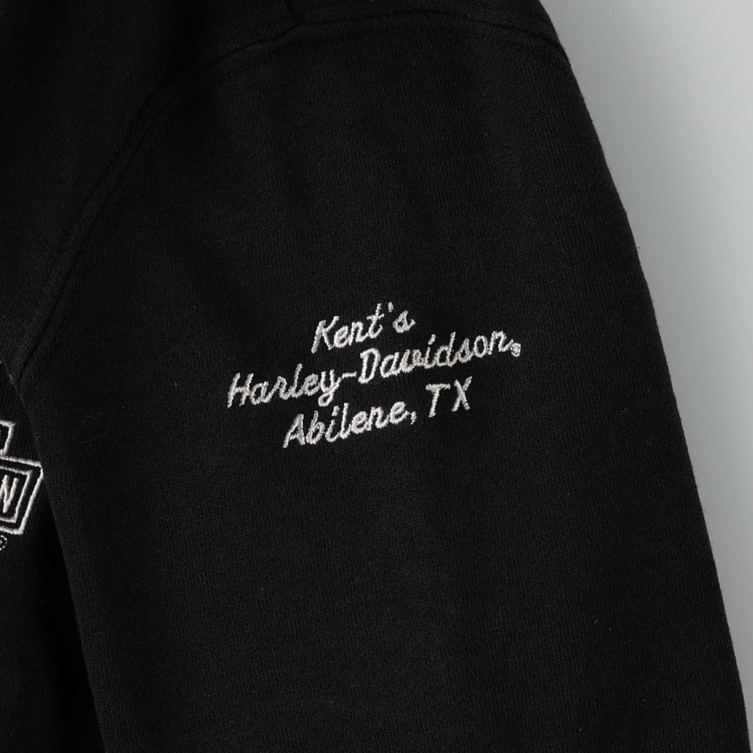 Harley-Davidson Motorcycle Sweat Full-Zip Hoodie, Women's Size S (approx.) cotton black type Vintage Second Hand
