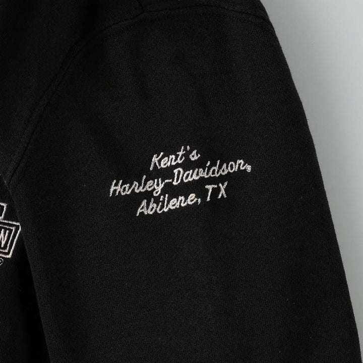 Harley-Davidson Motorcycle Sweat Full-Zip Hoodie, Women's Size S (approx.) cotton black type Vintage Second Hand