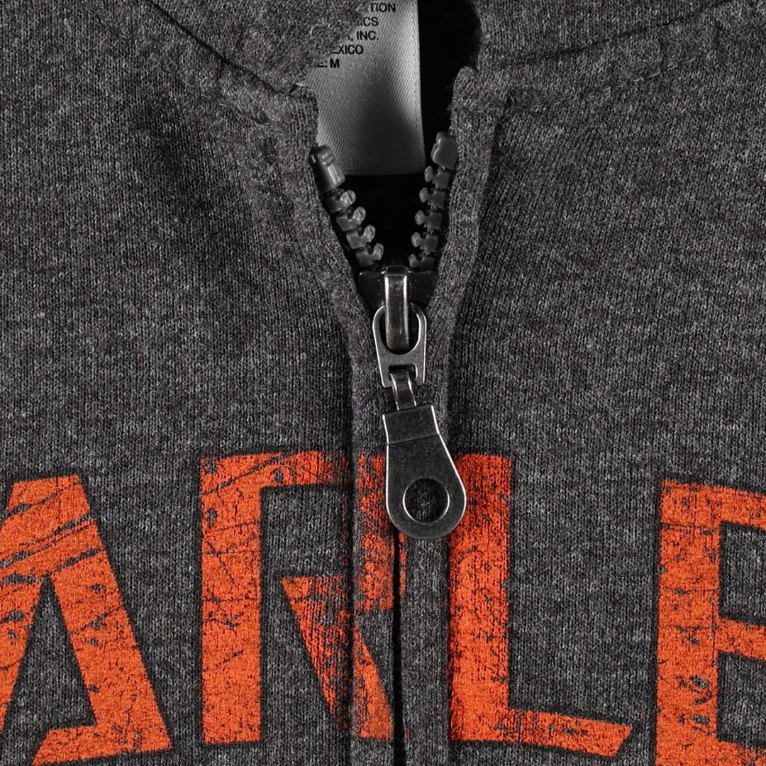 Harley-Davidson Sweat Full-Zip Hoodie, Women's Size M (approx.) cotton Charcoal Vintage Second Hand