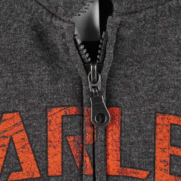 Harley-Davidson Sweat Full-Zip Hoodie, Women's Size M (approx.) cotton Charcoal Vintage Second Hand