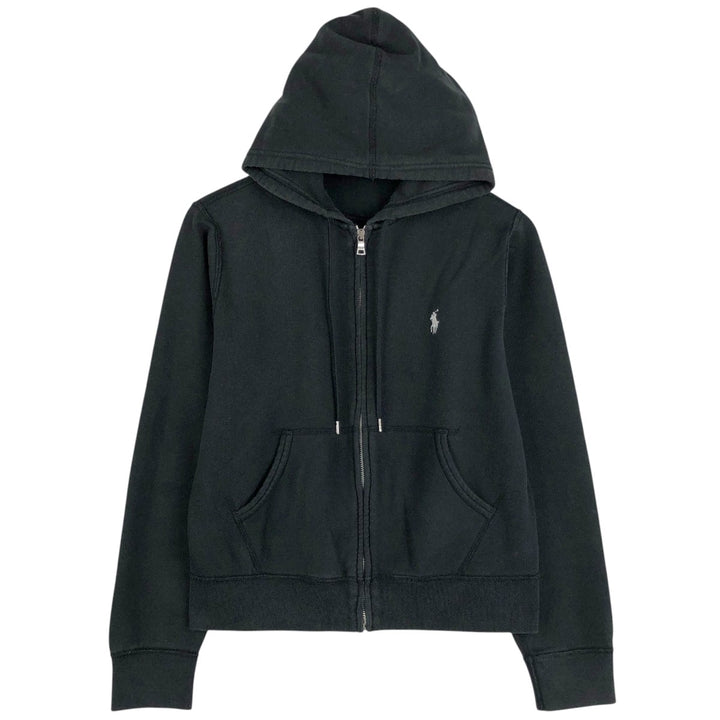 Ralph Lauren POLO RALPH LAUREN Sweat Full-Zip Hoodie, Women's Size XL (approx.) cotton black type Vintage Second Hand