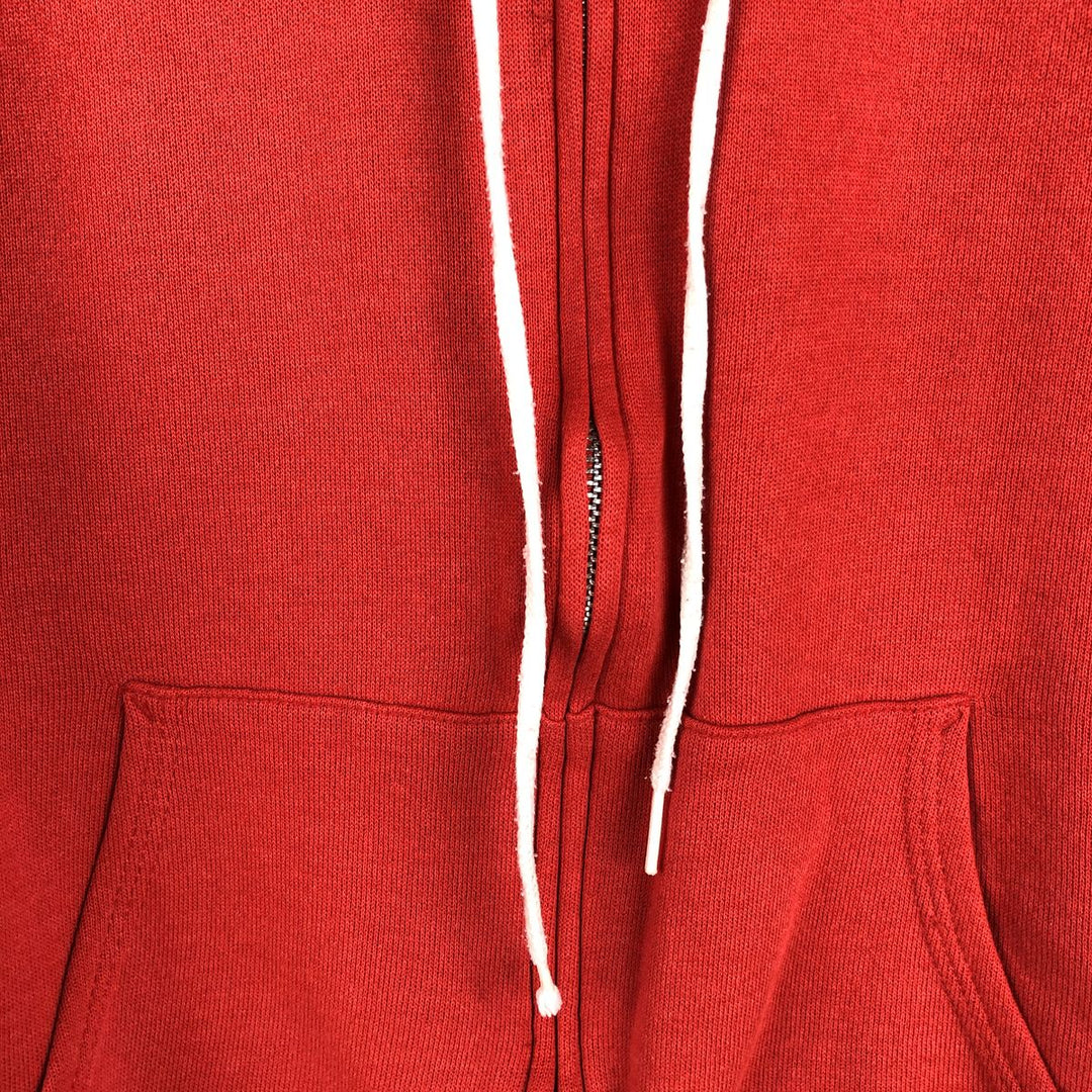 1980'S Hanes Coca-Cola Advertising Full-Zip Sweatshirt Hoodie, Made in USA, Men's Size S (Equivalent), Vintage cotton red type Vintage Second Hand