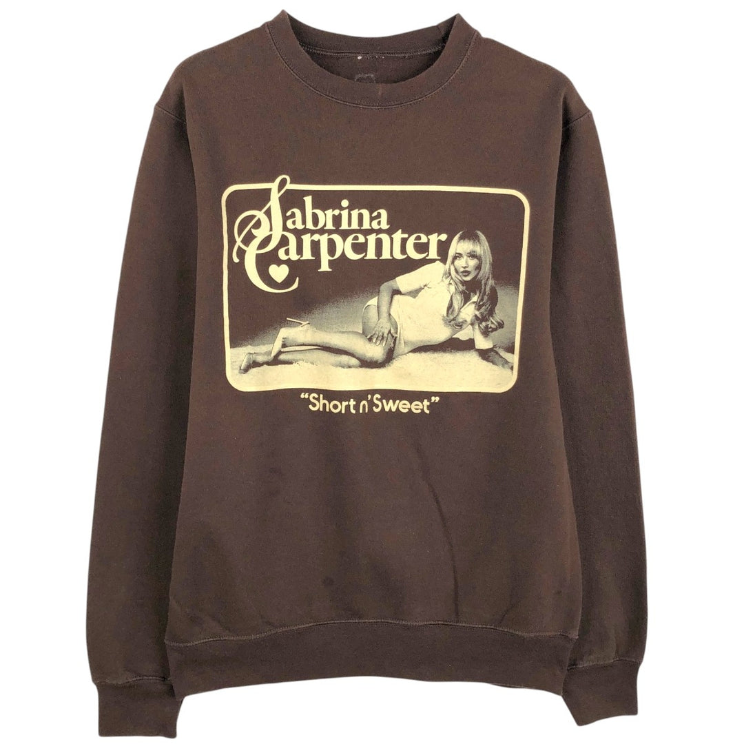 SABRINA CARPENTER Band Sweatshirt (Women's Size S) unclear brown type Vintage Second Hand