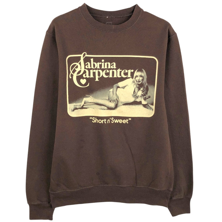 SABRINA CARPENTER Band Sweatshirt (Women's Size S) unclear brown type Vintage Second Hand