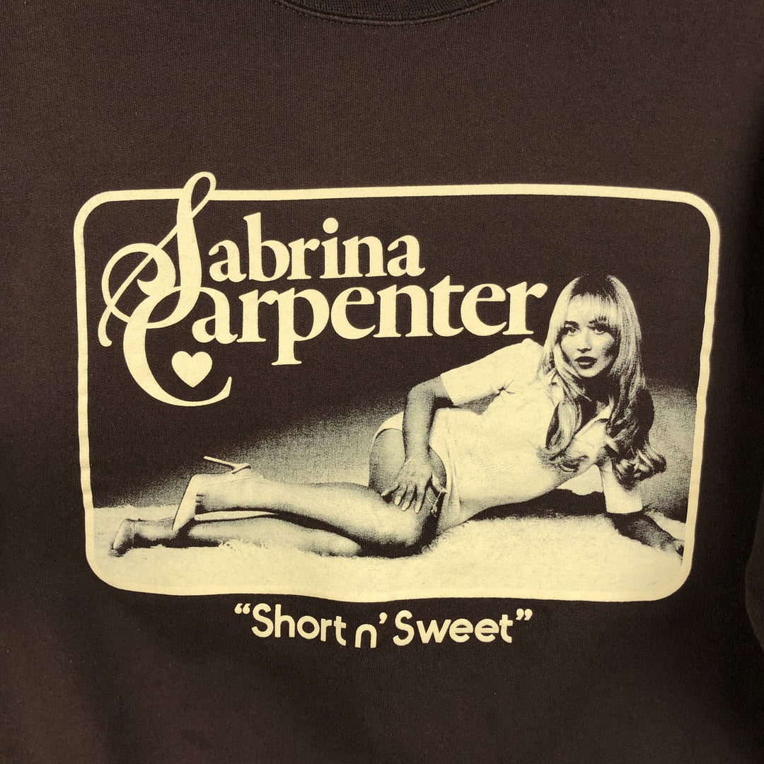 SABRINA CARPENTER Band Sweatshirt (Women's Size S) unclear brown type Vintage Second Hand