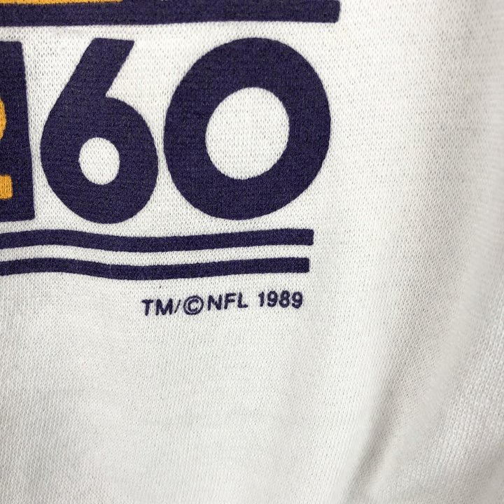 80'S TRENCH Minnesota Vikings Logo Sweatshirt, Made in USA, Men's Size M (approx.), Vintage polyester white type Vintage Second Hand