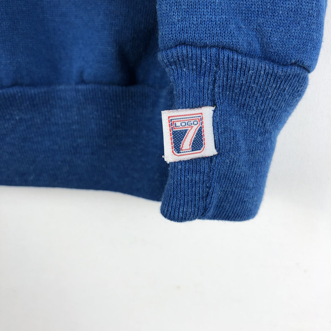 90'S Logo Seven Denver Broncos Print Sweatshirt, Made in USA, Women's Size L (Equivalent), Vintage cotton blue type Vintage Second Hand