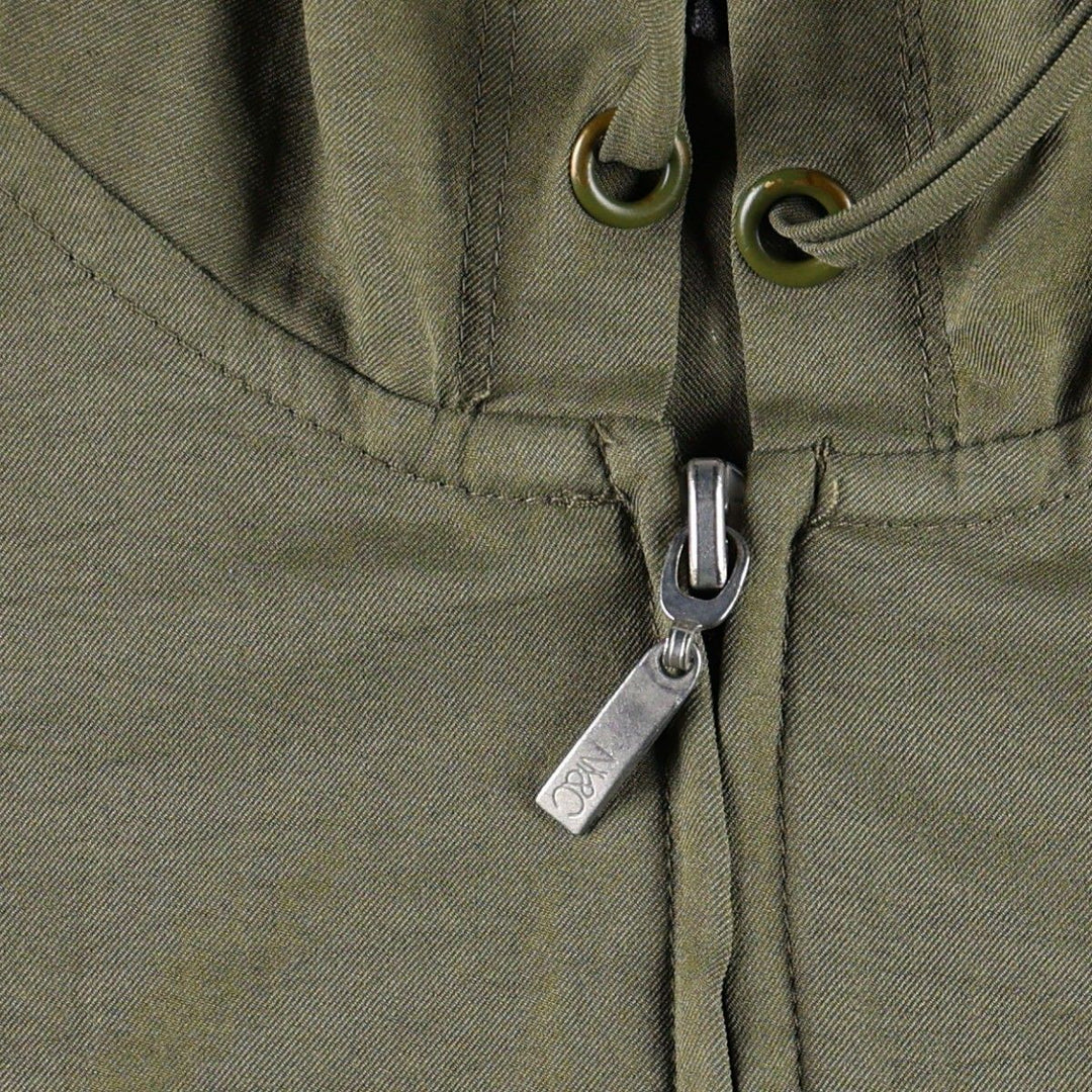 NEW YORK and COMPANY Hooded Warm-Up Vest, Women's Size XS polyester Khaki type Vintage Second Hand