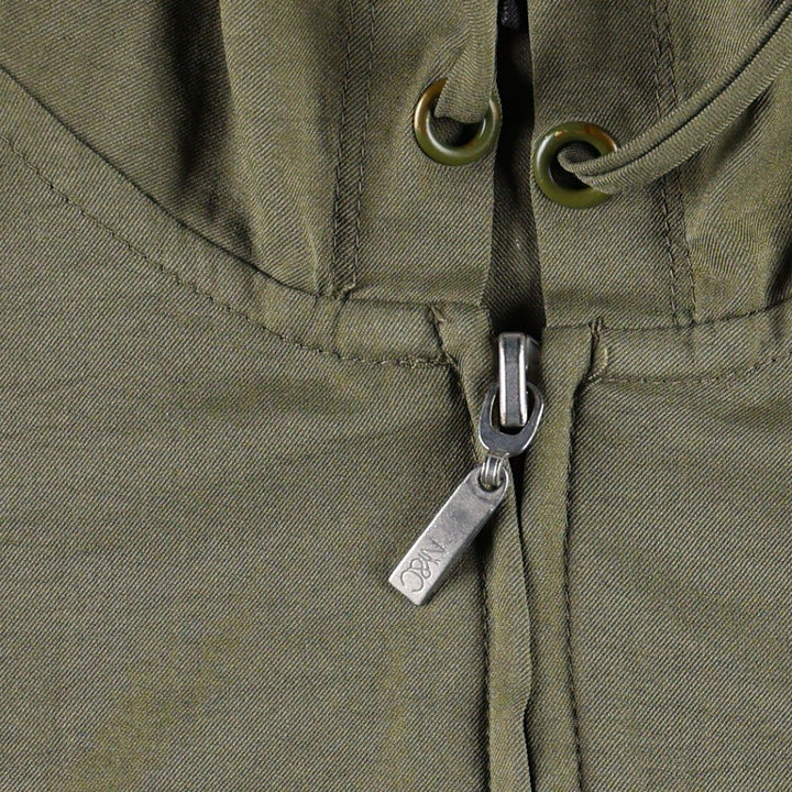 NEW YORK and COMPANY Hooded Warm-Up Vest, Women's Size XS polyester Khaki type Vintage Second Hand