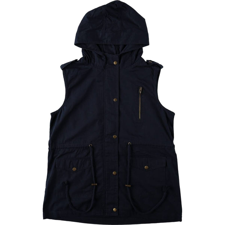 ZENANA OUTFITTERS Hoodie Vest, Women's Size L (approx.) cotton navy blue type Vintage Second Hand