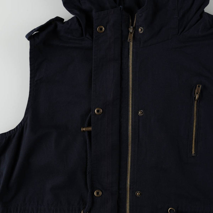 ZENANA OUTFITTERS Hoodie Vest, Women's Size L (approx.) cotton navy blue type Vintage Second Hand