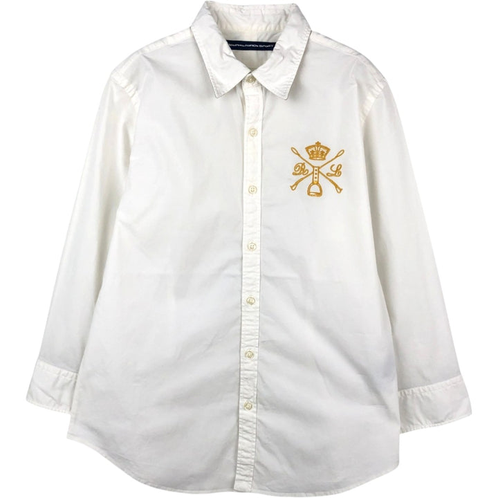 Ralph Lauren RALPH LAUREN SPORT 3/4 Sleeve Cotton Shirt, Women's Size XL (approx.) cotton white type Vintage Second Hand