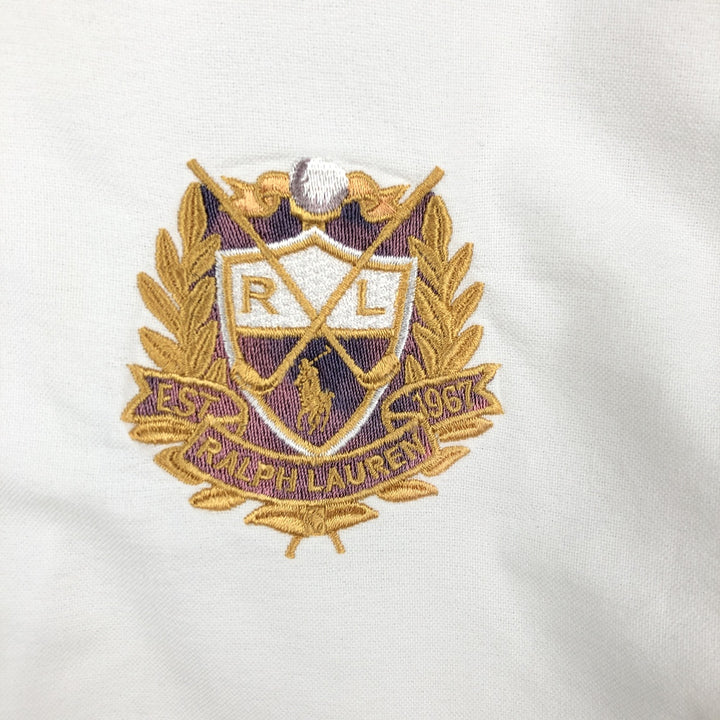 Ralph Lauren RALPH LAUREN SPORT Long-Sleeve Cotton Shirt, Women's Size L (approx.) cotton white type Vintage Second Hand
