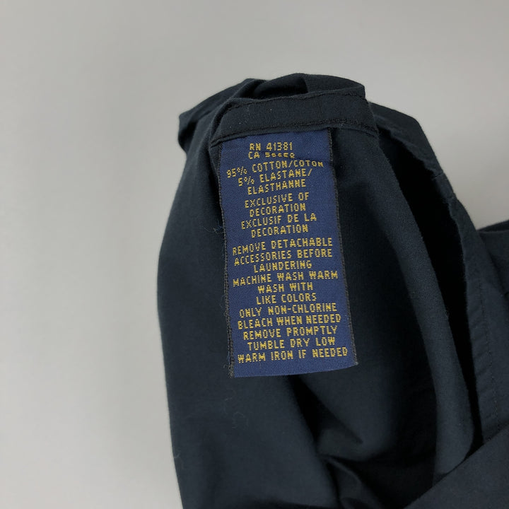 Ralph Lauren POLO RALPH LAUREN Wide Collar Long Sleeve Cotton Shirt, Women's Size M (approx.) cotton navy blue type Vintage Second Hand