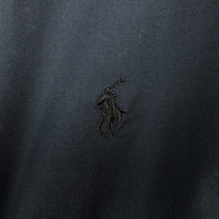 Ralph Lauren POLO RALPH LAUREN Wide Collar Long Sleeve Cotton Shirt, Women's Size M (approx.) cotton navy blue type Vintage Second Hand