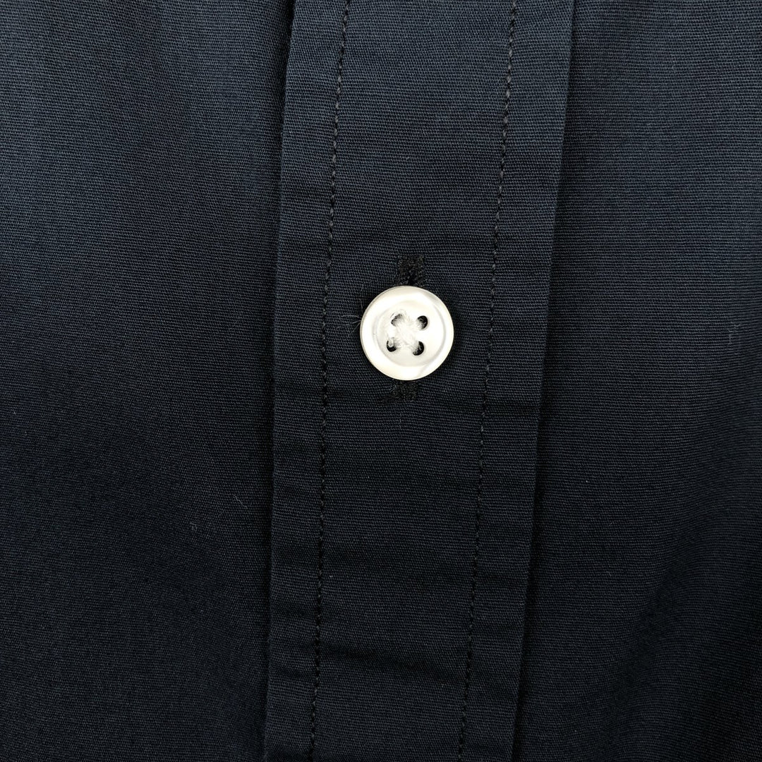 Ralph Lauren POLO RALPH LAUREN Wide Collar Long Sleeve Cotton Shirt, Women's Size M (approx.) cotton navy blue type Vintage Second Hand