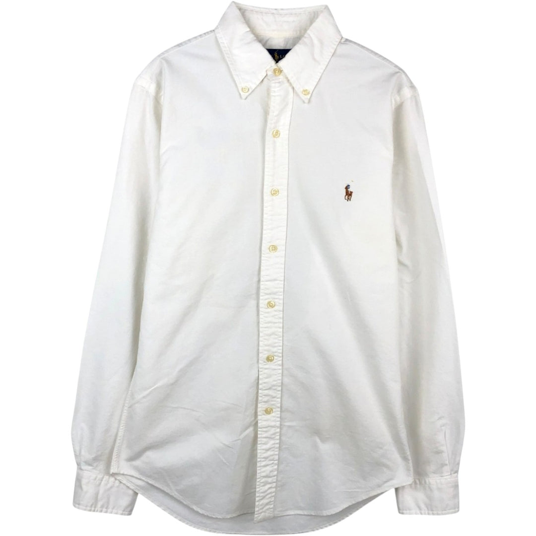 Ralph Lauren long sleeve button down shirt, women's size S cotton white type Vintage Second Hand
