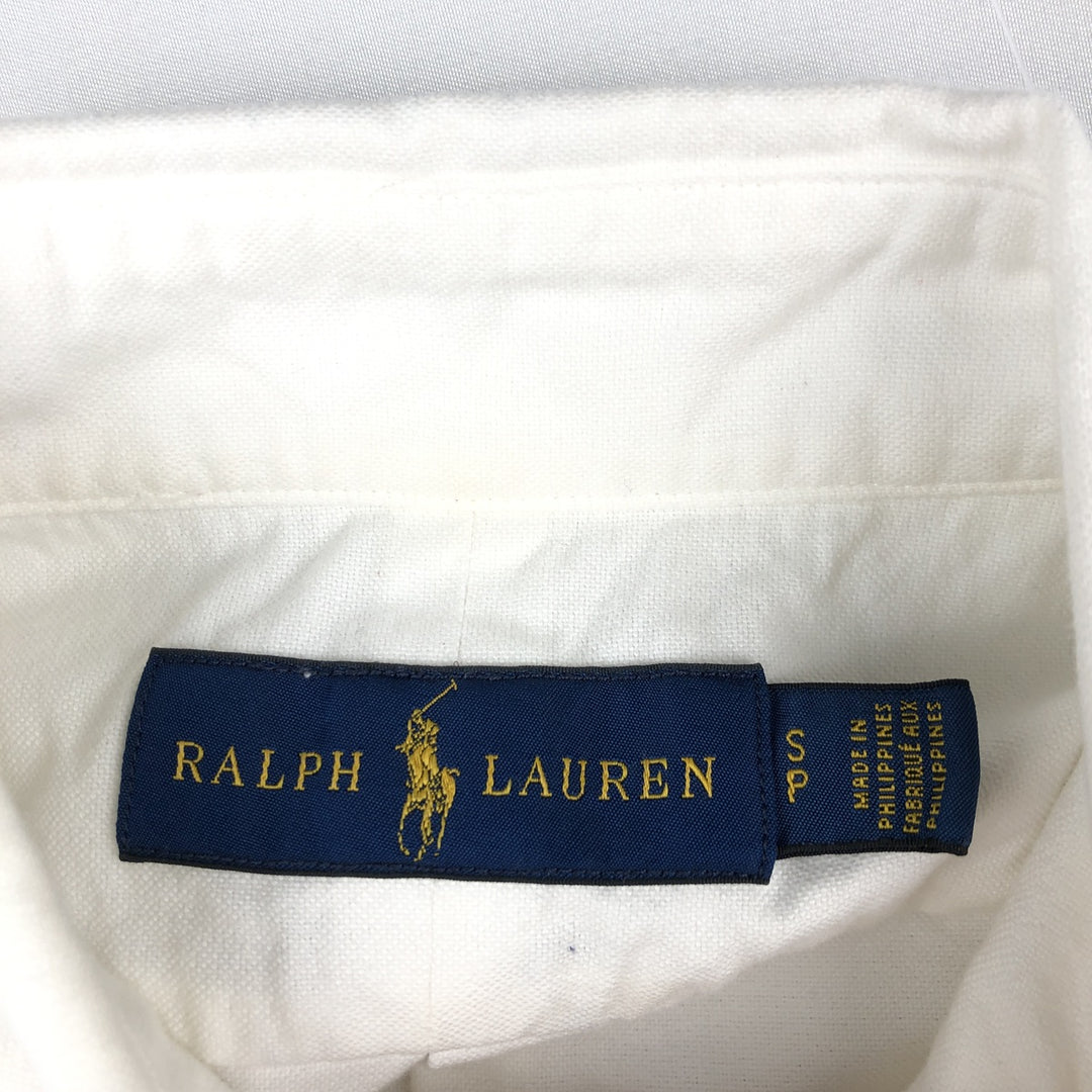Ralph Lauren long sleeve button down shirt, women's size S cotton white type Vintage Second Hand