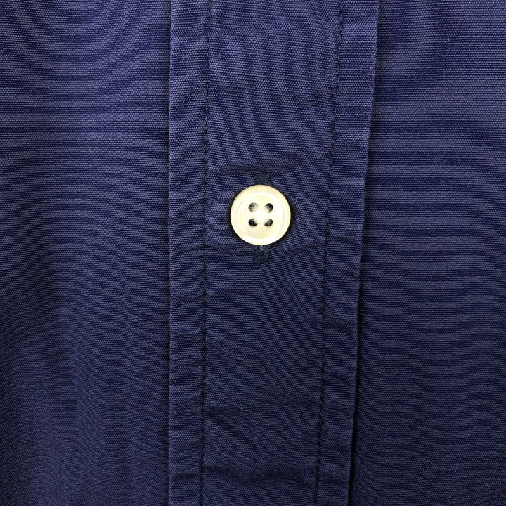 Ralph Lauren Custom Fit Long Sleeve Button-Down Shirt, Men's Size Small cotton navy blue type Vintage Second Hand