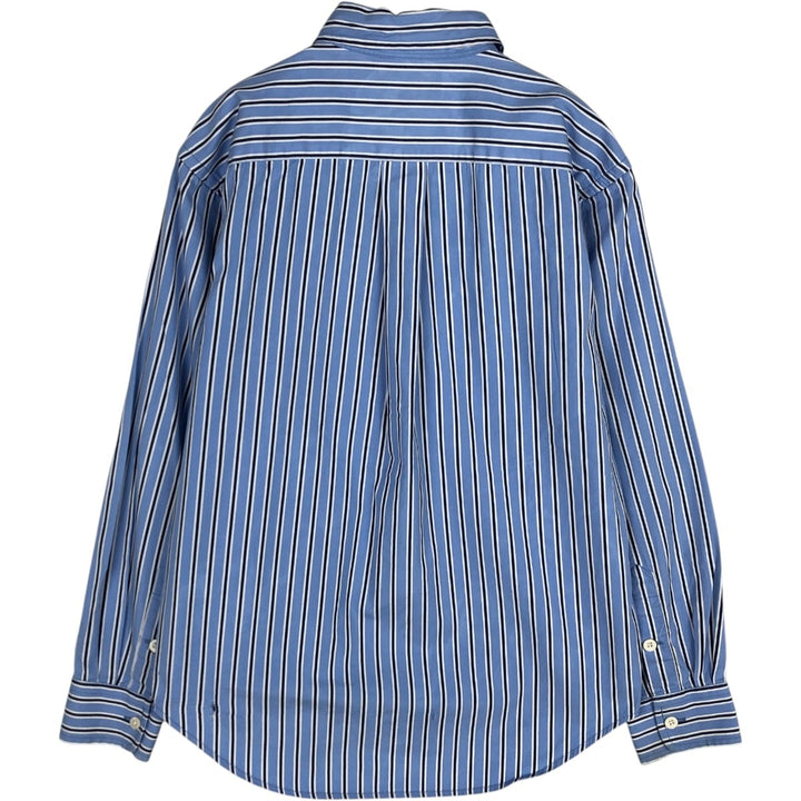 Ralph Lauren long-sleeved button-down striped shirt, women's size S (approx.) cotton Blue type light blue Vintage Second Hand