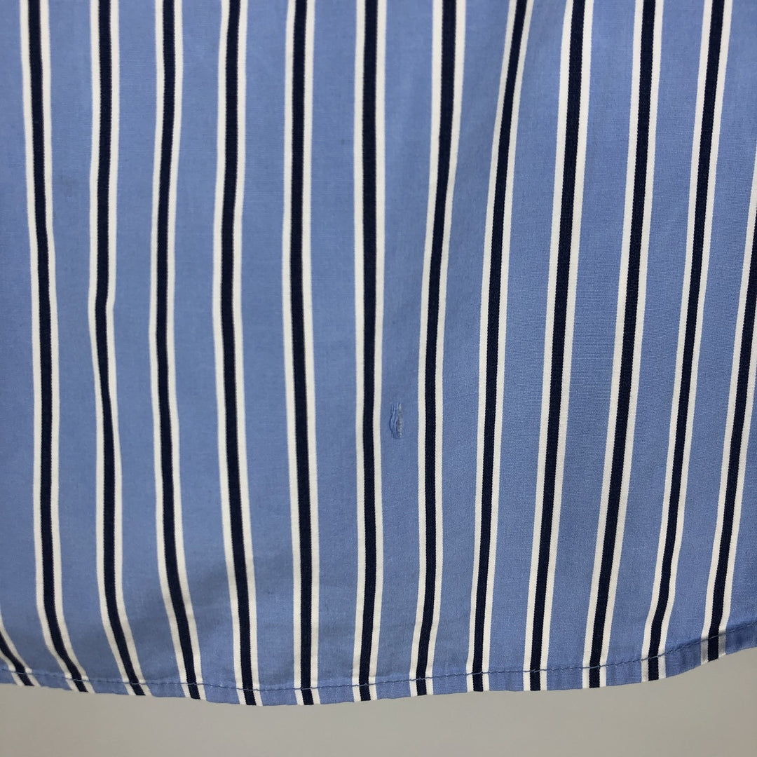 Ralph Lauren long-sleeved button-down striped shirt, women's size S (approx.) cotton Blue type light blue Vintage Second Hand