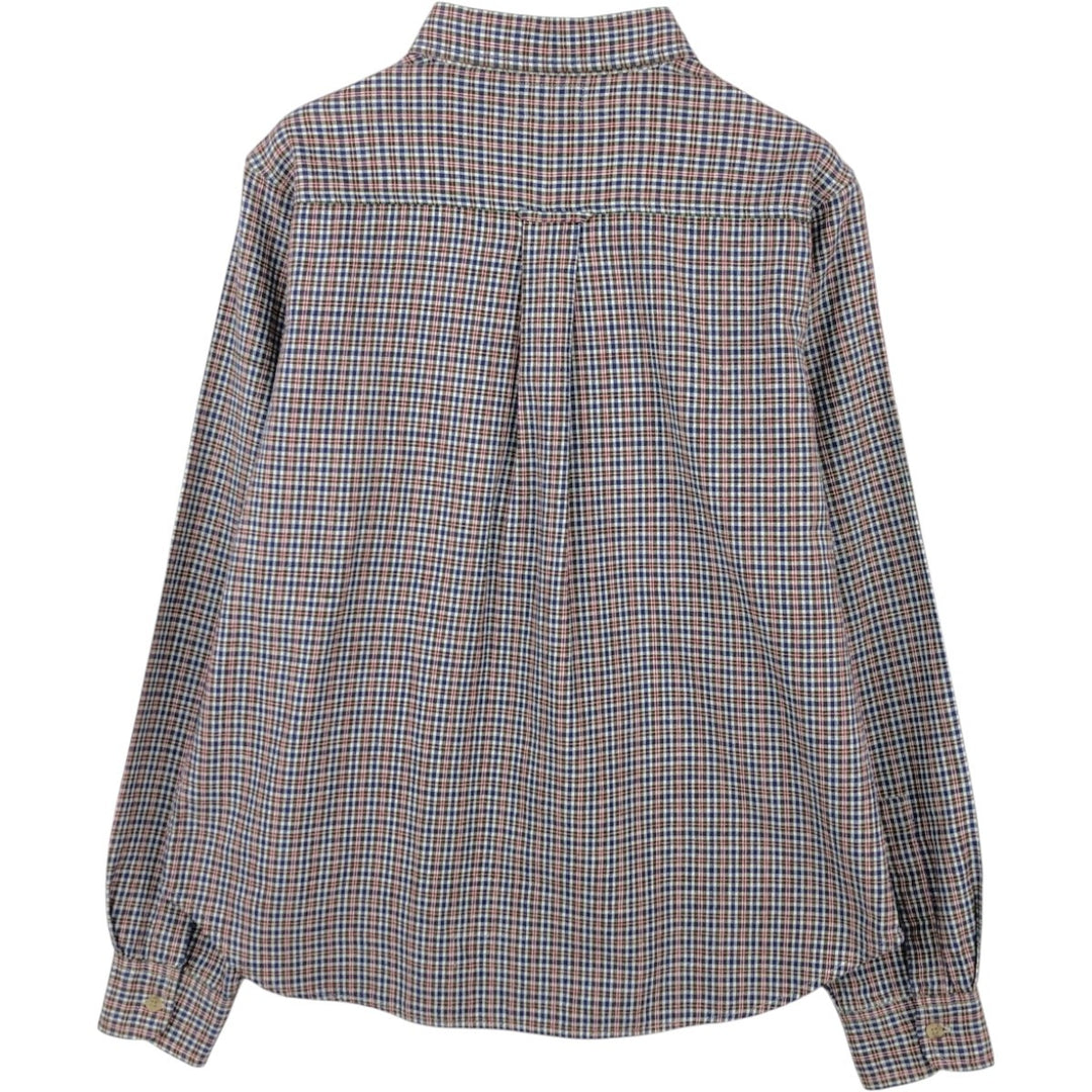 Quizz Jeans and Company Long-Sleeve Cotton Check Shirt, Women's Size L (approx.) cotton white type Vintage Second Hand