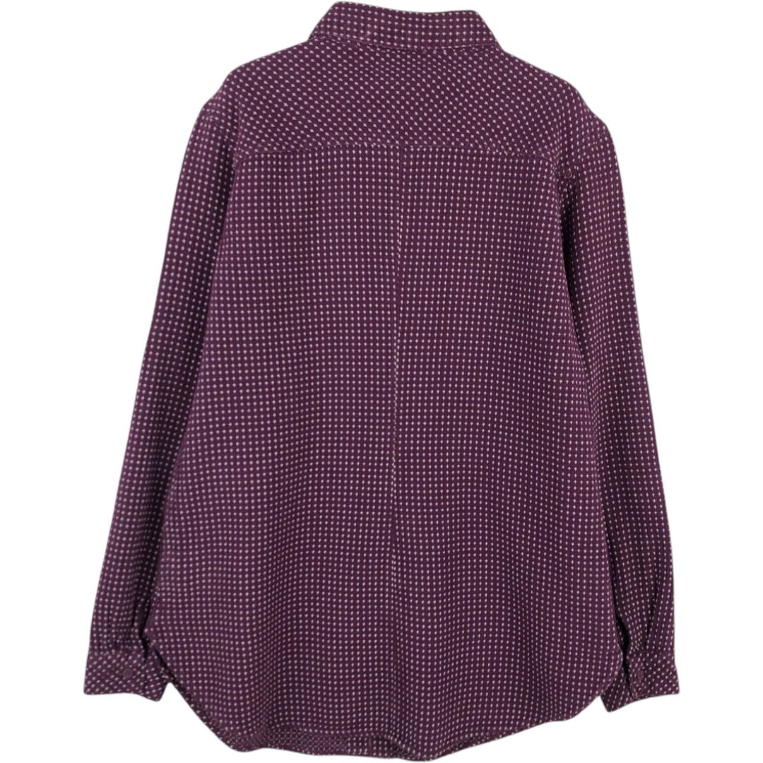 Columbia all-over print long-sleeved cotton shirt, women's size M. cotton purple type Vintage Second Hand