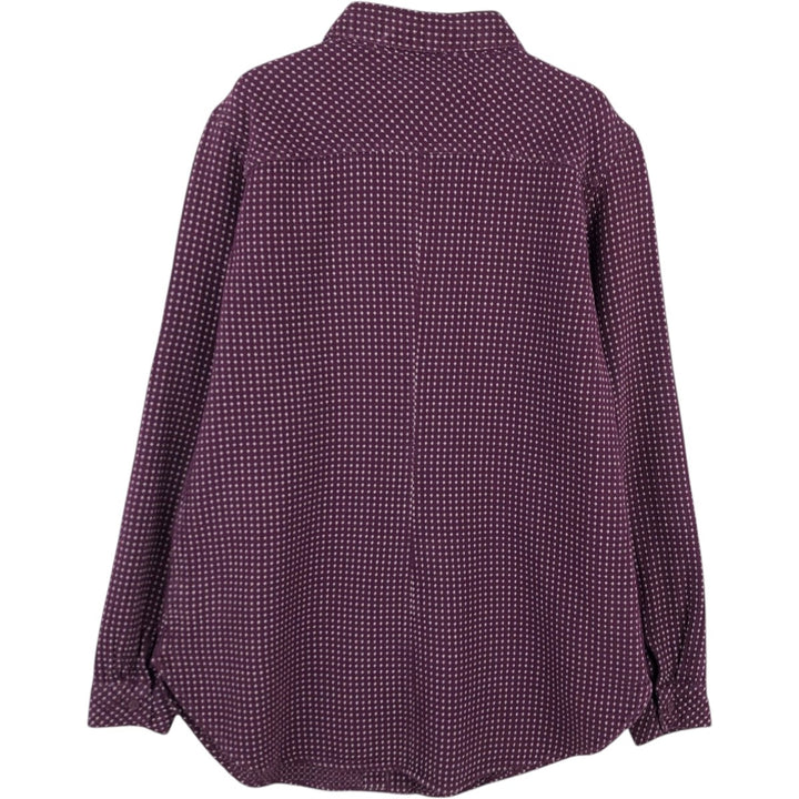 Columbia all-over print long-sleeved cotton shirt, women's size M. cotton purple type Vintage Second Hand