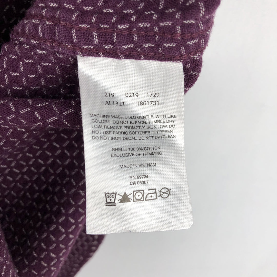 Columbia all-over print long-sleeved cotton shirt, women's size M. cotton purple type Vintage Second Hand