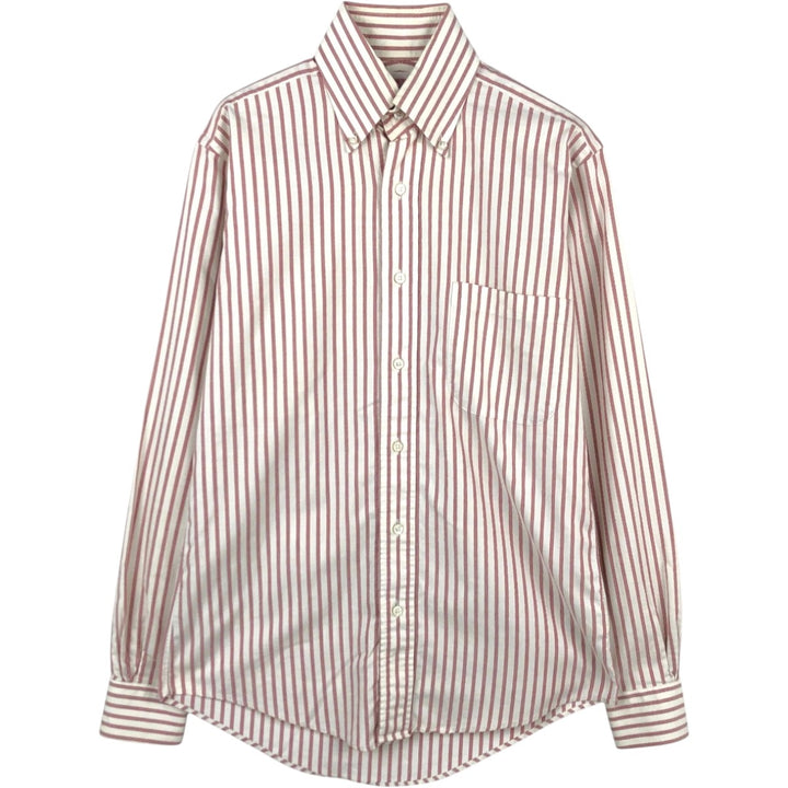 Brooks Brothers MAKERS Est.1818 Long-Sleeve Button-Down Striped Shirt, Made in USA, Women's Size M (approx.) cotton white type Vintage Second Hand