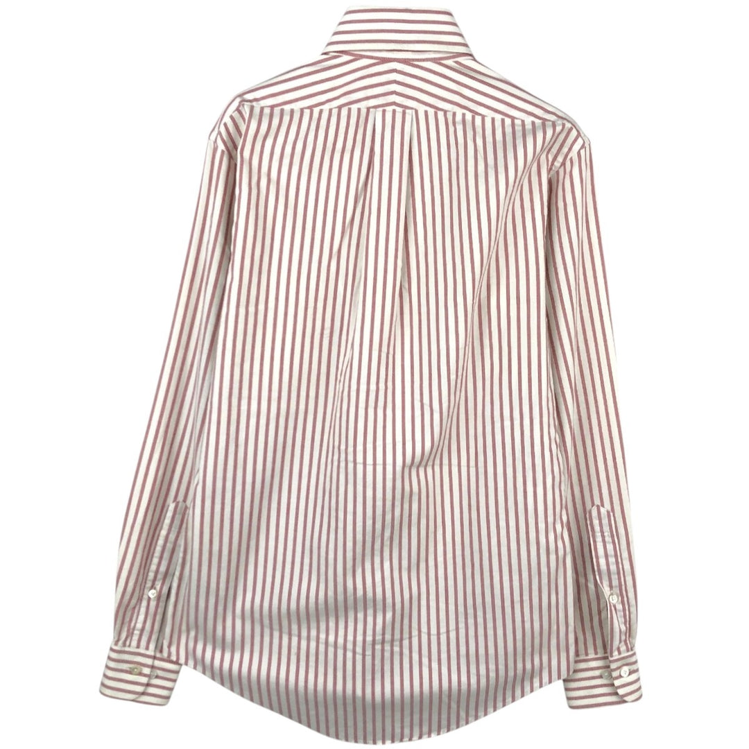 Brooks Brothers MAKERS Est.1818 Long-Sleeve Button-Down Striped Shirt, Made in USA, Women's Size M (approx.) cotton white type Vintage Second Hand