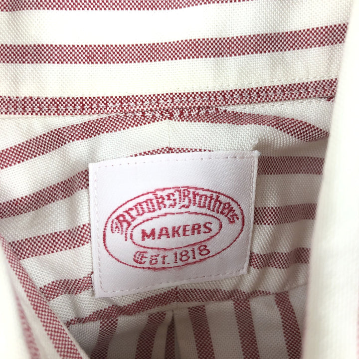 Brooks Brothers MAKERS Est.1818 Long-Sleeve Button-Down Striped Shirt, Made in USA, Women's Size M (approx.) cotton white type Vintage Second Hand