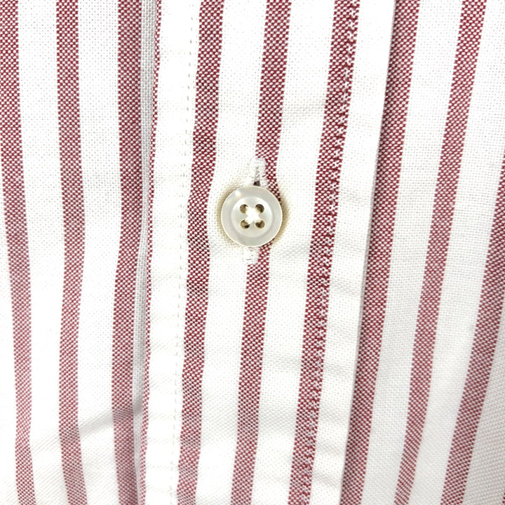 Brooks Brothers MAKERS Est.1818 Long-Sleeve Button-Down Striped Shirt, Made in USA, Women's Size M (approx.) cotton white type Vintage Second Hand