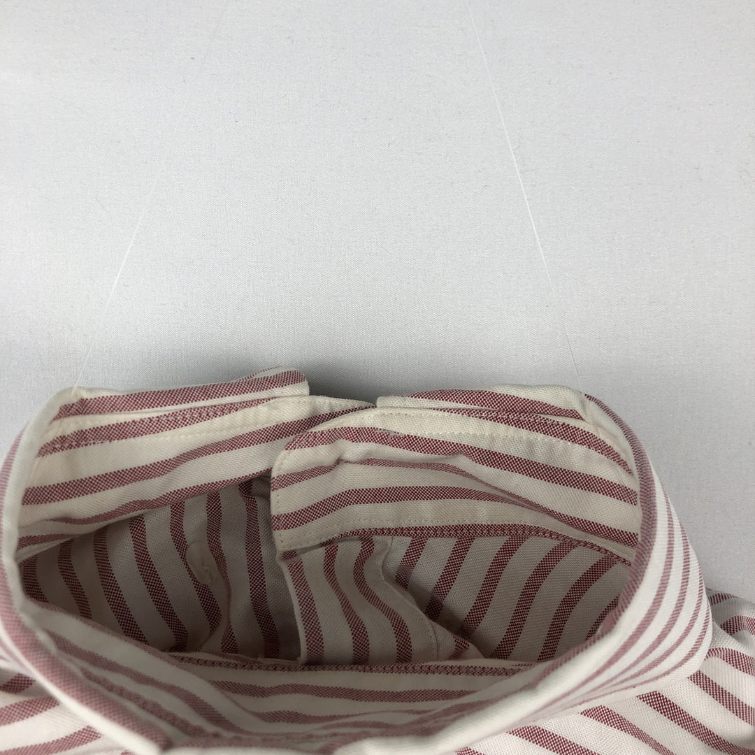 Brooks Brothers MAKERS Est.1818 Long-Sleeve Button-Down Striped Shirt, Made in USA, Women's Size M (approx.) cotton white type Vintage Second Hand
