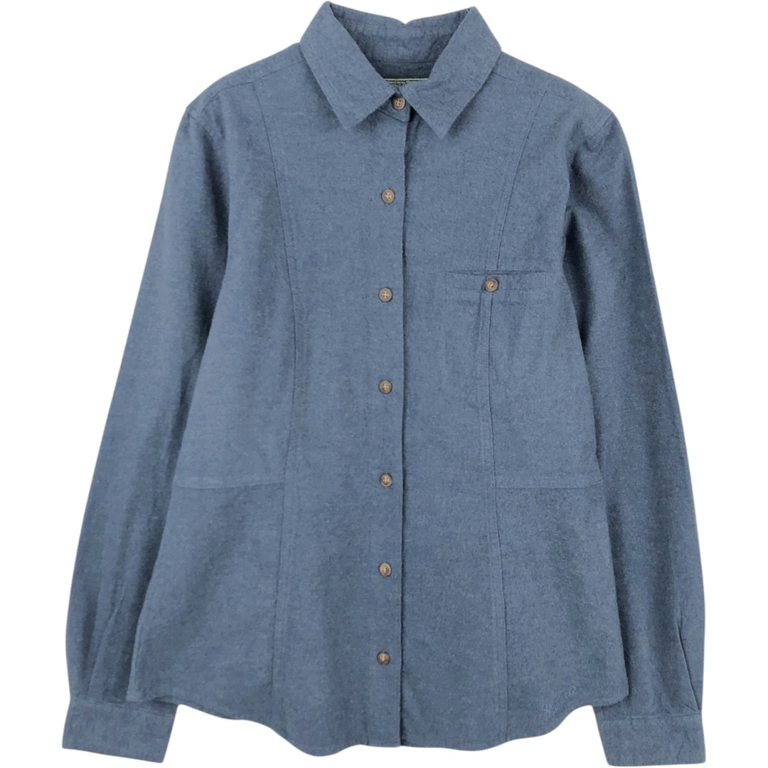 2000'S Woolrich long-sleeved cotton shirt, women's size M (approx.) cotton Navy blue Vintage Second Hand
