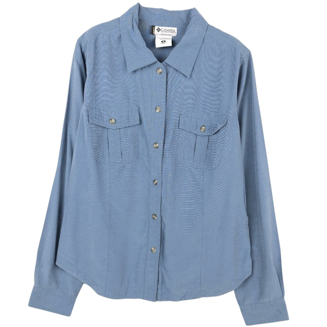 Columbia GRT Long-Sleeve Shirt, Women's Size M (approx.) others blue type Vintage Second Hand