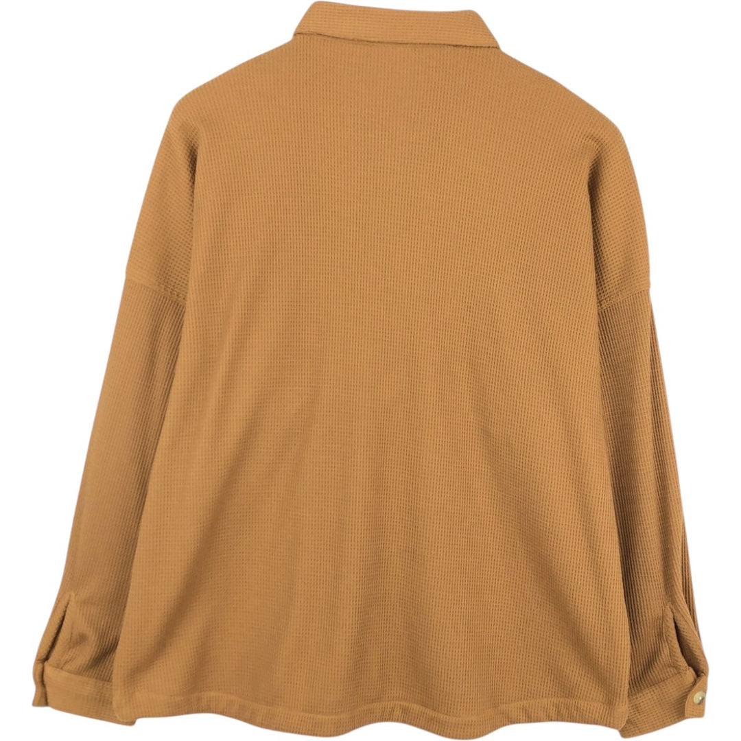 Columbia long-sleeved shirt, women's size L (approx.) unclear beige type brown Vintage Second Hand