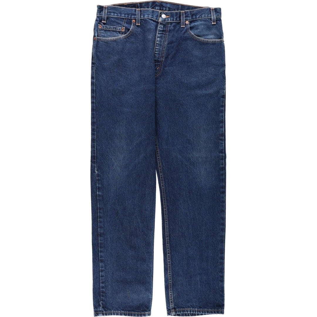 00'S Levi's 505 REGULAR FIT STRAIGHT LEG tapered denim pants made in USA, men's w36 equivalent cotton blue type Vintage Second Hand