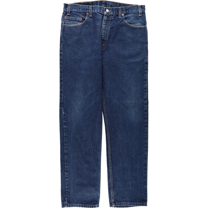 00'S Levi's 505 REGULAR FIT STRAIGHT LEG tapered denim pants made in USA, men's w36 equivalent cotton blue type Vintage Second Hand