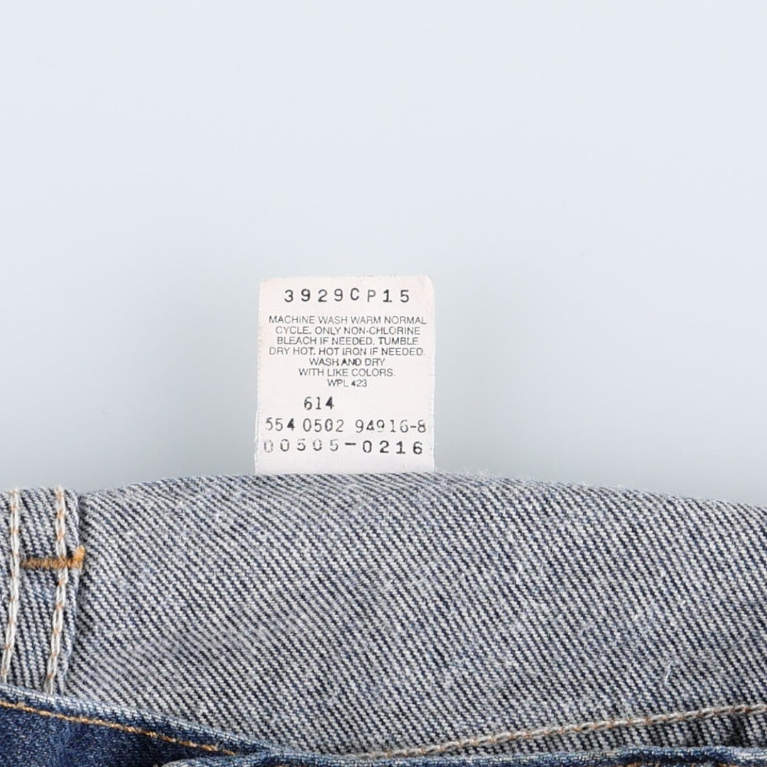 00'S Levi's 505 REGULAR FIT STRAIGHT LEG tapered denim pants made in USA, men's w36 equivalent cotton blue type Vintage Second Hand