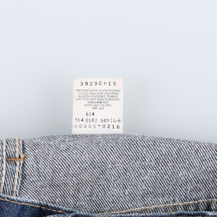 00'S Levi's 505 REGULAR FIT STRAIGHT LEG tapered denim pants made in USA, men's w36 equivalent cotton blue type Vintage Second Hand